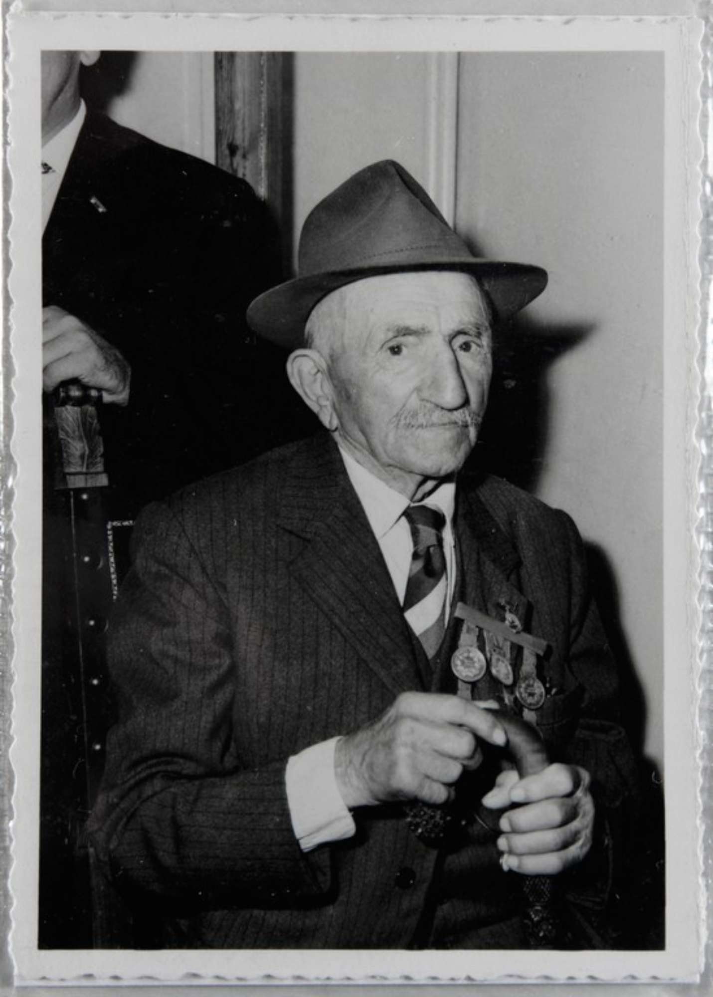 Poggibonsi, 18-19 luglio 1964, XX° anniversario della liberazione e conferimento ad Alcide Cervi della cittadinanza onoraria. Ritratto di Alcide Cervi